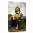 Realism Art Prints - Sister and Brother Portrait by William Bouguereau