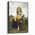 Realism Art Prints - Sister and Brother Portrait by William Bouguereau