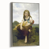 Realism Art Prints - Sister and Brother Portrait by William Bouguereau