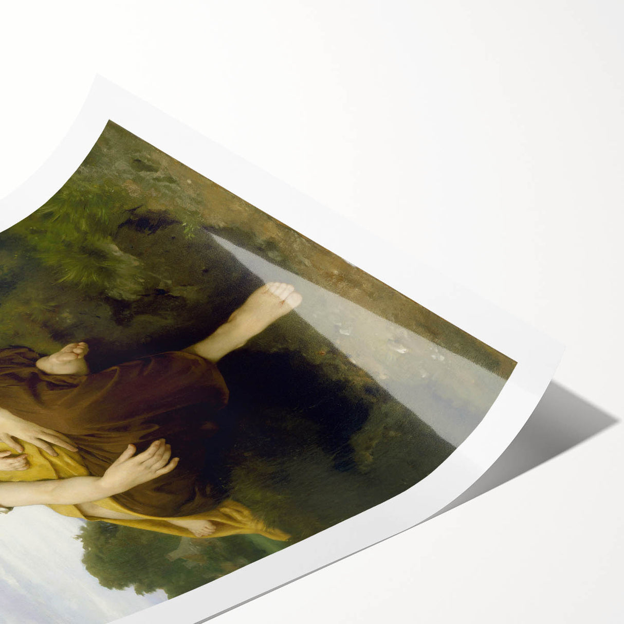 Realism Art Prints - Sister and Brother Portrait by William Bouguereau