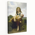Realism Art Prints - Sister and Brother Portrait by William Bouguereau