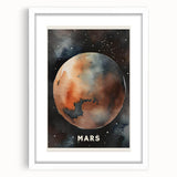 Classroom Educational Posters - Mars Planet Space Art Print