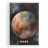 Classroom Educational Posters - Mars Planet Space Art Print