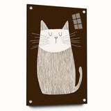 Children's Wall Decor – Minimalist Cat Line Art for Kids' Rooms