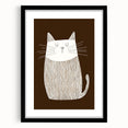 Children's Wall Decor – Minimalist Cat Line Art for Kids' Rooms
