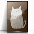 Children's Wall Decor – Minimalist Cat Line Art for Kids' Rooms