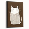 Children's Wall Decor – Minimalist Cat Line Art for Kids' Rooms