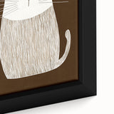 Children's Wall Decor – Minimalist Cat Line Art for Kids' Rooms