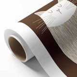 Children's Wall Decor – Minimalist Cat Line Art for Kids' Rooms