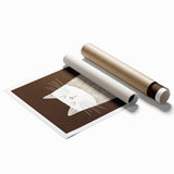 Children's Wall Decor – Minimalist Cat Line Art for Kids' Rooms