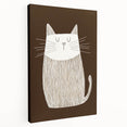 Children's Wall Decor – Minimalist Cat Line Art for Kids' Rooms