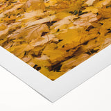 Art deco poster featuring a stylized autumn landscape on rolled canvas, ideal for dining room wall art.
