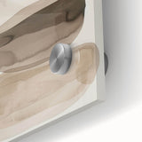 Stacked Stone Wall Art – Minimalist Beige Dining Room Print