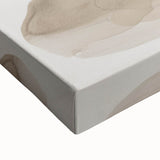 Stacked Stone Wall Art – Minimalist Beige Dining Room Print