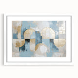 Modern Geometric Living Room Wall Art – Abstract Canvas Print