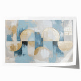 Modern Geometric Living Room Wall Art – Abstract Canvas Print
