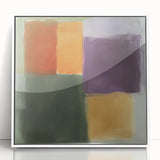 Modern Abstract Wall Art – Soft Retro Color Block Composition