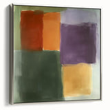 Modern Abstract Wall Art – Soft Retro Color Block Composition