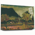 Expressionist Landscape with Church - Vibrant Nature-Inspired Wall Art