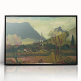 Expressionist Landscape with Church - Vibrant Nature-Inspired Wall Art