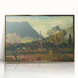 Expressionist Landscape with Church - Vibrant Nature-Inspired Wall Art
