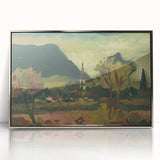 Expressionist Landscape with Church - Vibrant Nature-Inspired Wall Art