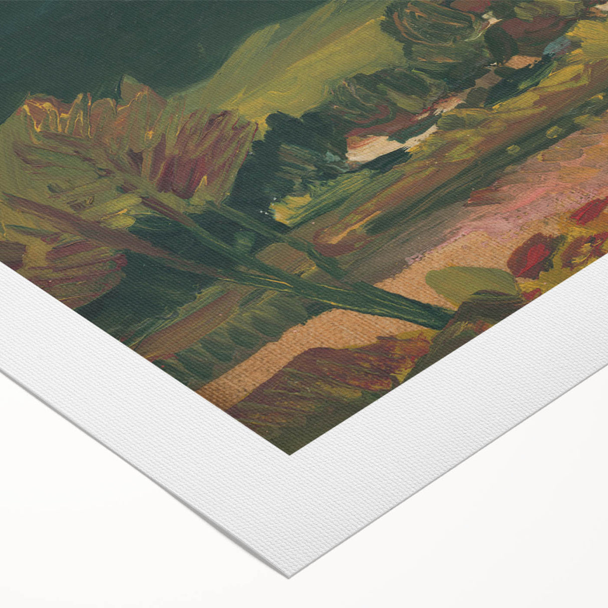 Expressionist Landscape with Church - Vibrant Nature-Inspired Wall Art