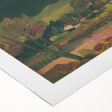 Expressionist Landscape with Church - Vibrant Nature-Inspired Wall Art