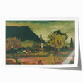 Expressionist Landscape with Church - Vibrant Nature-Inspired Wall Art