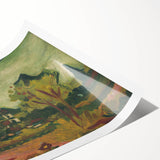 Expressionist Landscape with Church - Vibrant Nature-Inspired Wall Art