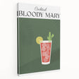 A large stretched canvas featuring a colorful illustration of various fruits and beverages, ideal for kitchen wall art.