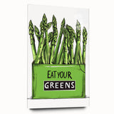 Large abstract wall art featuring assorted fruits in vibrant colors on acrylic glass.