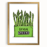 Extra large abstract art print featuring textured fruit designs in rich gold tones, framed with mat.