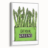 Vintage poster art of colorful fruits on extra large, framed canvas, ideal for living room decor.