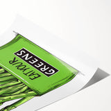 Extra large rolled print featuring line art flowers in black and white, ideal for large living room wall art.