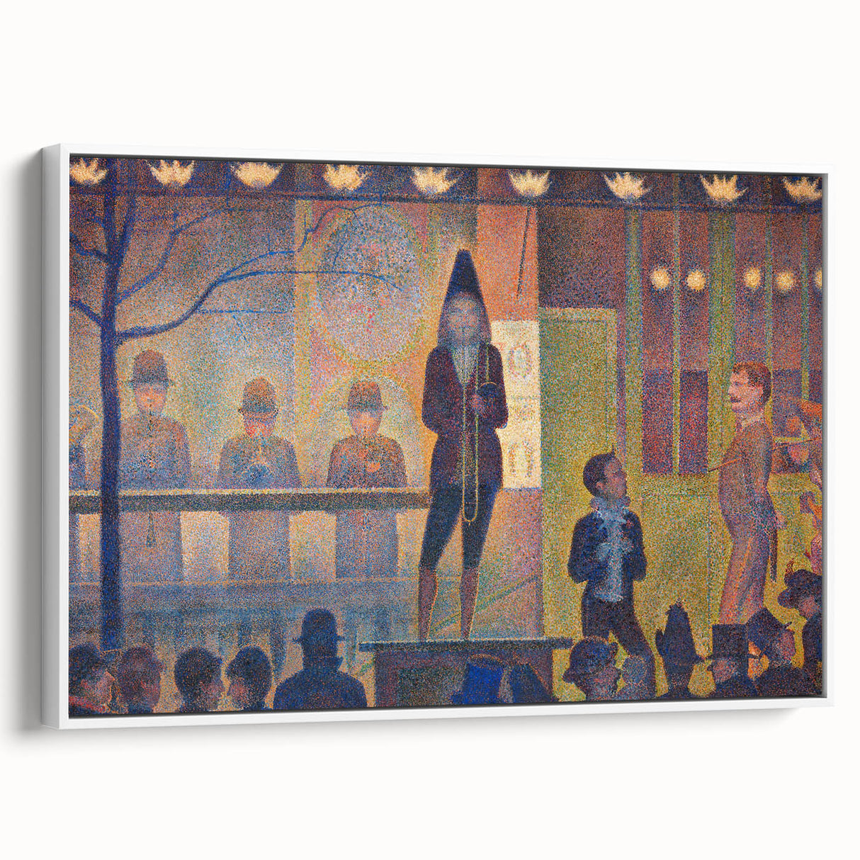 Circus Sideshow by Seurat: Vibrant Pointillist Impressionist Wall Art