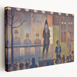 Circus Sideshow by Seurat: Vibrant Pointillist Impressionist Wall Art