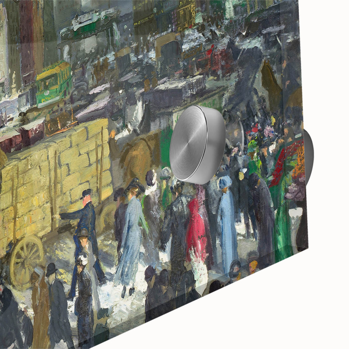 Vintage New York City Scene - Modern Wall Art of Urban Winter Street