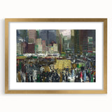 Vintage New York City Scene - Modern Wall Art of Urban Winter Street