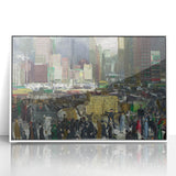 Vintage New York City Scene - Modern Wall Art of Urban Winter Street