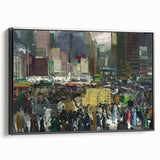 Vintage New York City Scene - Modern Wall Art of Urban Winter Street