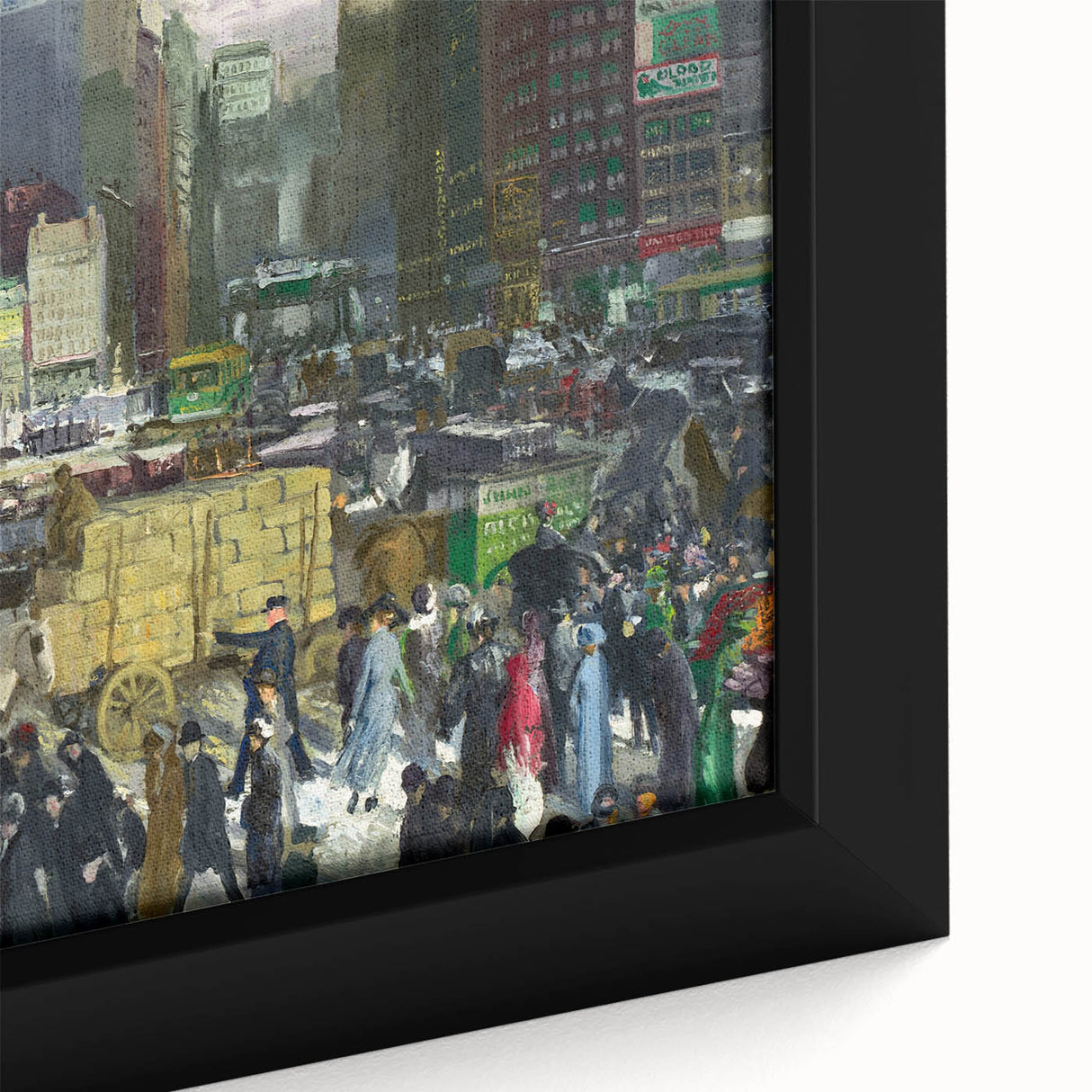 Vintage New York City Scene - Modern Wall Art of Urban Winter Street