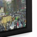 Vintage New York City Scene - Modern Wall Art of Urban Winter Street