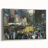 Vintage New York City Scene - Modern Wall Art of Urban Winter Street