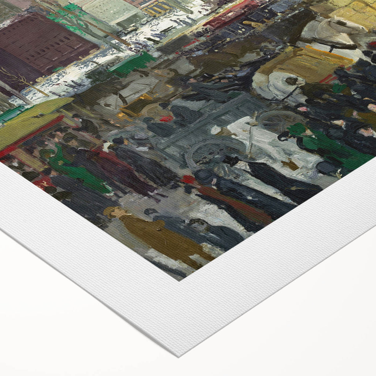 Vintage New York City Scene - Modern Wall Art of Urban Winter Street
