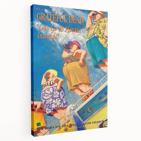 Grateful Dead Retro Wall Art - Vintage New Year’s Eve 1993-94 Poster