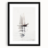 Realism Art Prints - Two-Masted Schooner by Winslow Homer Coastal Art
