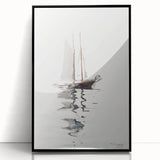 Realism Art Prints - Two-Masted Schooner by Winslow Homer Coastal Art