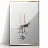 Realism Art Prints - Two-Masted Schooner by Winslow Homer Coastal Art