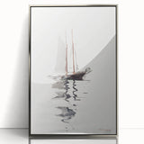 Realism Art Prints - Two-Masted Schooner by Winslow Homer Coastal Art